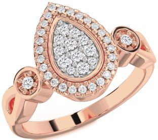 Diamond Rose Gold Round Promise Ring
