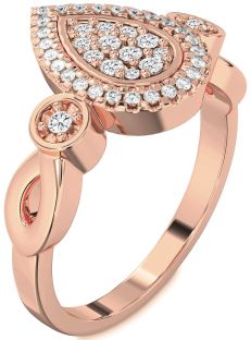 Diamond Rose Gold Round Promise Ring