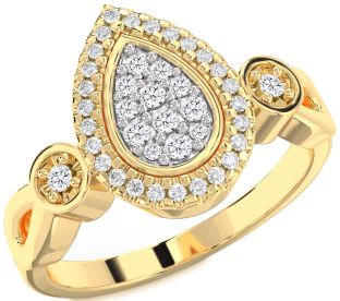 Diamond Gold Round Promise Ring