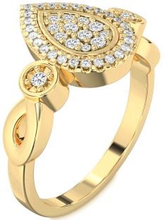 Diamond Gold Round Promise Ring