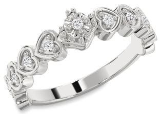 Diamond White Gold Heart Promise Ring