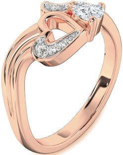 Diamond Rose Gold Heart Promise Ring