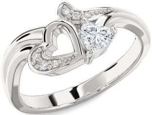 Diamond White Gold Heart Ring