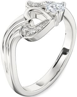 Diamond White Gold Heart Promise Ring