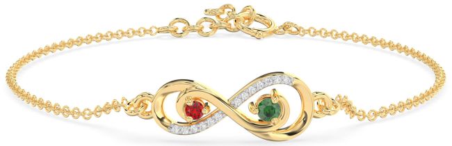 Diamond Gold Infinity Chain Bracelet