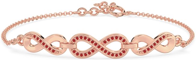 Ruby Rose Gold Infinity Chain Bracelet