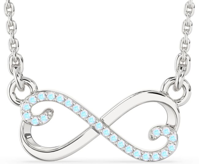 Moonstone Silver Infinity Heart Necklace