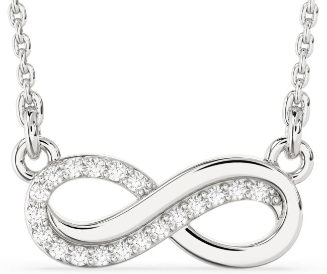 Lab Diamond Platinum Infinity Necklace