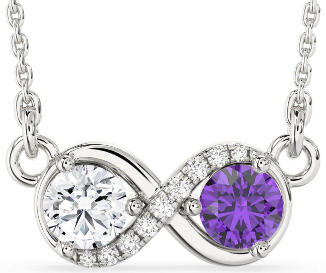Diamond Silver Infinity Necklace