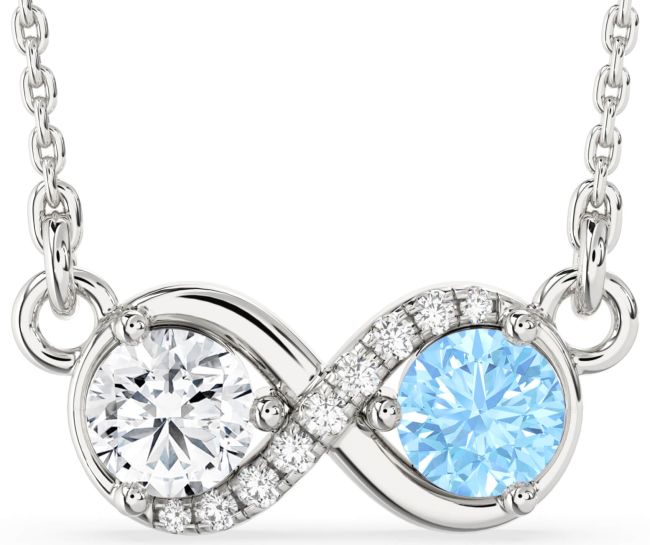 Diamond Silver Infinity Necklace
