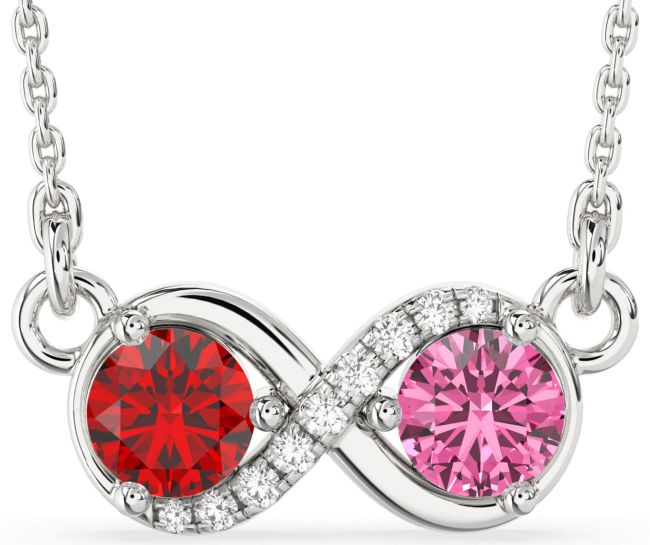Diamond Silver Infinity Necklace
