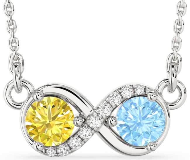 Diamond Silver Infinity Necklace