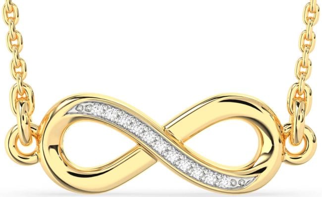 Diamond Gold Infinity Necklace