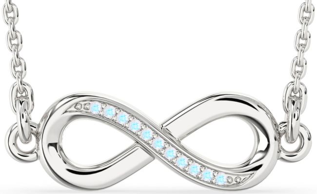 Moonstone Silver Infinity Necklace