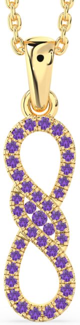 Amethyst Gold Infinity Necklace