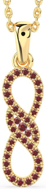 Garnet Gold Infinity Necklace
