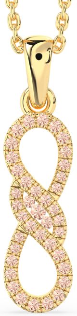 Morganite Gold Infinity Necklace