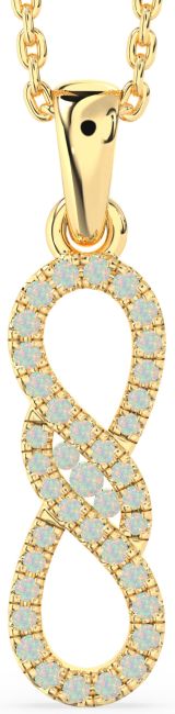 Opal Gold Infinity Necklace