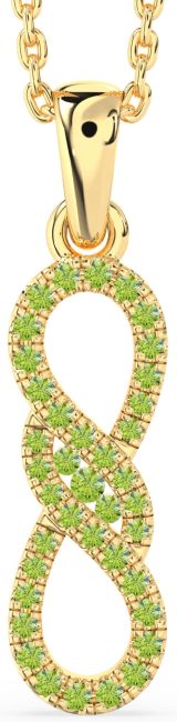 Peridot Gold Infinity Necklace