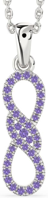 Alexandrite Silver Infinity Necklace