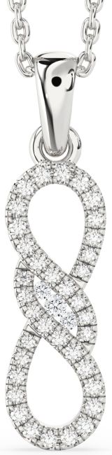 Lab Diamond Silver Infinity Necklace