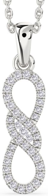 Salt & Pepper Diamond Silver Infinity Necklace