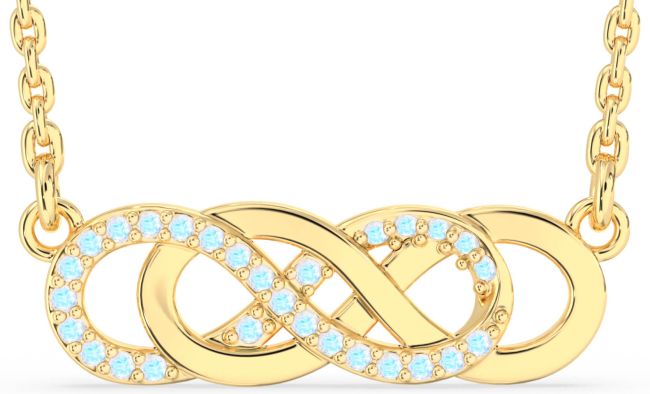 Moonstone Gold Infinity Necklace