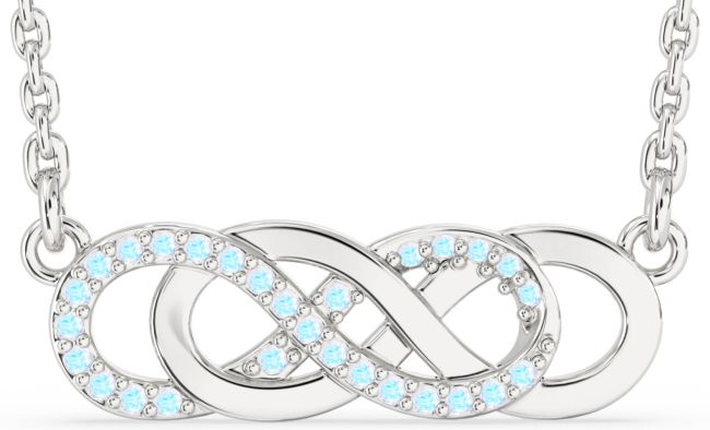 Moonstone Silver Infinity Necklace