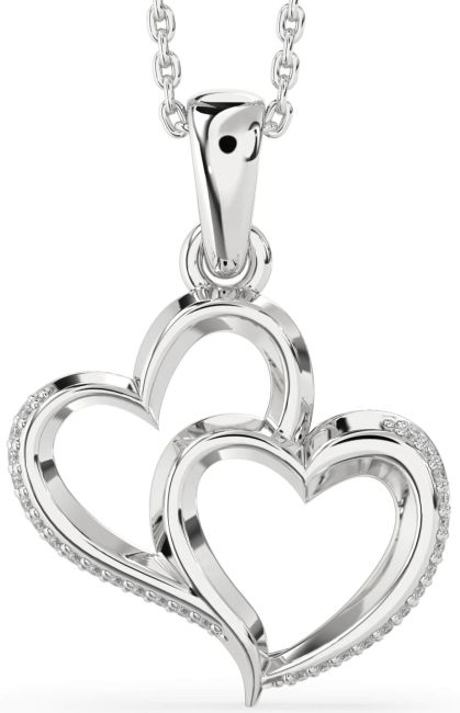 Diamond White Gold Heart Necklace