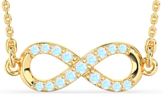 Moonstone Gold Infinity Necklace