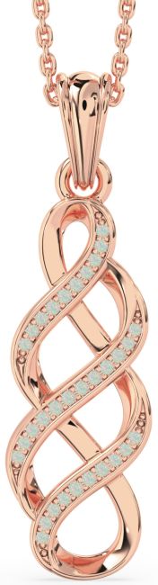 Opal Rose Gold Infinity Necklace