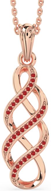 Ruby Rose Gold Infinity Necklace