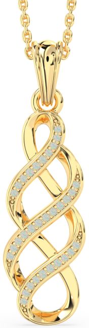 Opal Gold Infinity Necklace