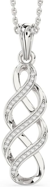 Diamond White Gold Infinity Necklace