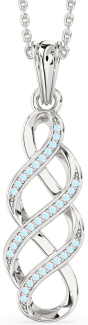Moonstone Silver Infinity Necklace