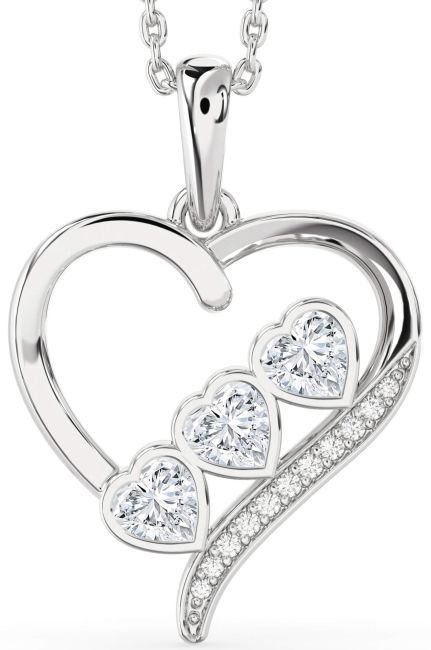 Diamond White Gold Heart Necklace