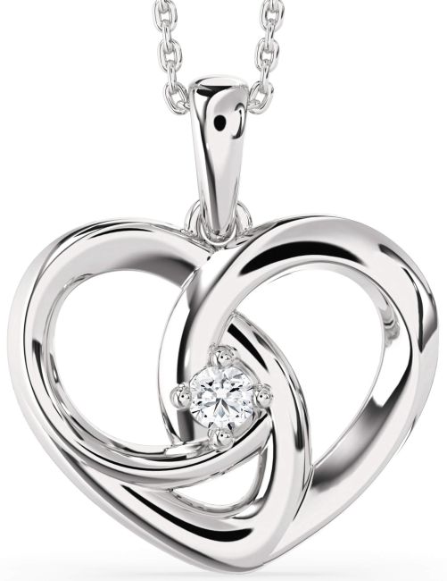Diamond White Gold Heart Necklace