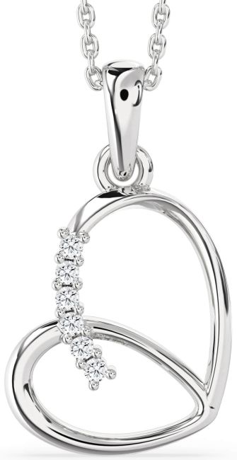 Diamond White Gold Heart Necklace