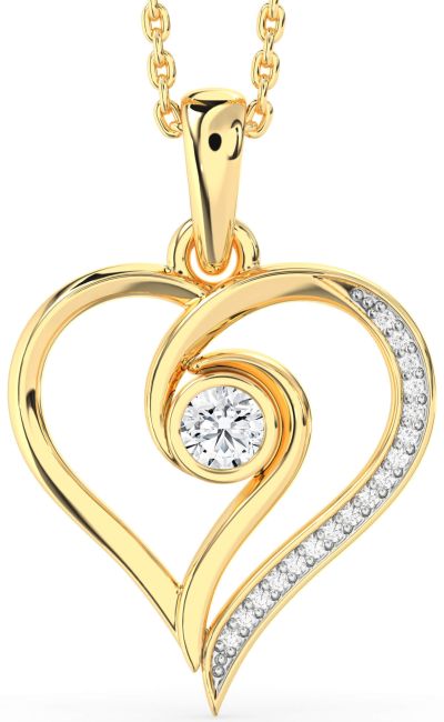 Diamond Gold Heart Necklace