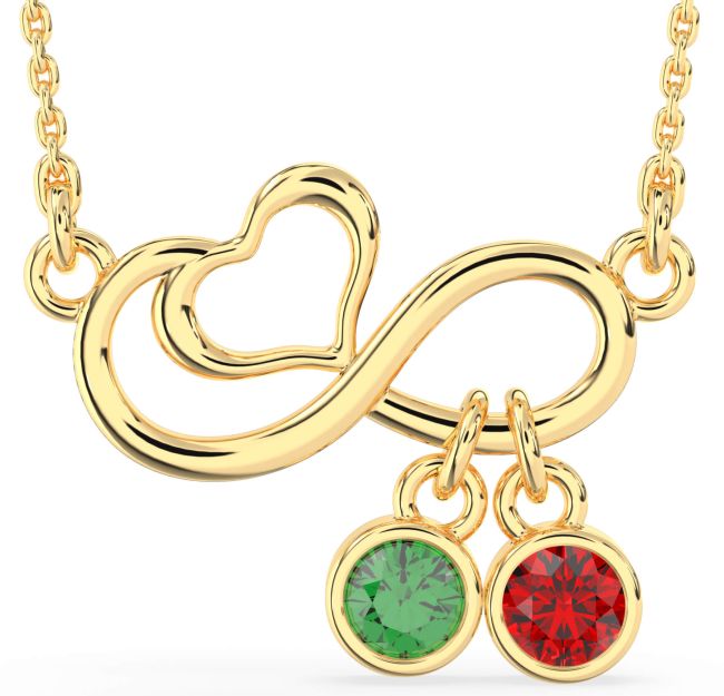 Gold Infinity Heart Necklace
