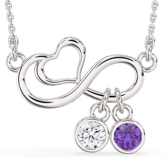 Silver Infinity Heart Necklace