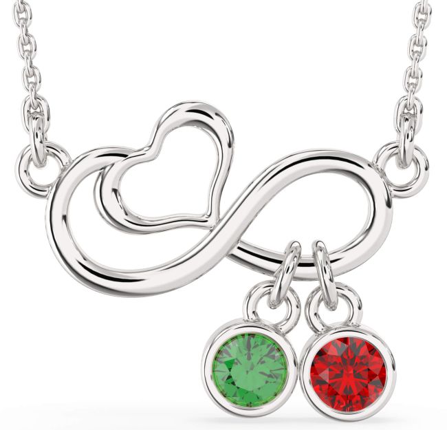 Silver Infinity Heart Necklace