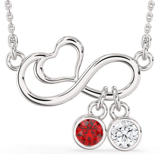 Silver Infinity Heart Necklace