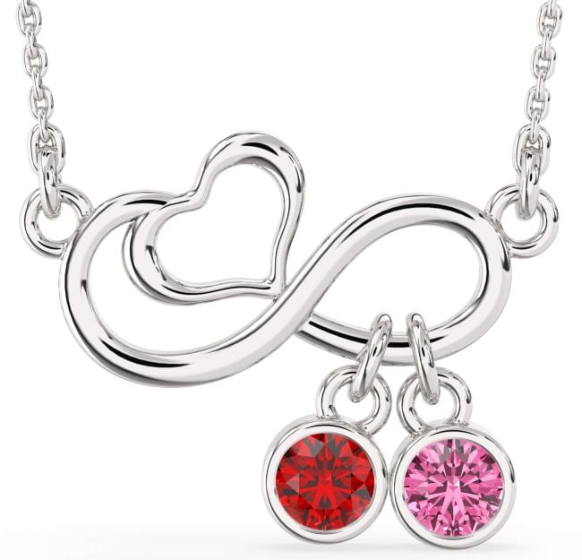 Silver Infinity Heart Necklace