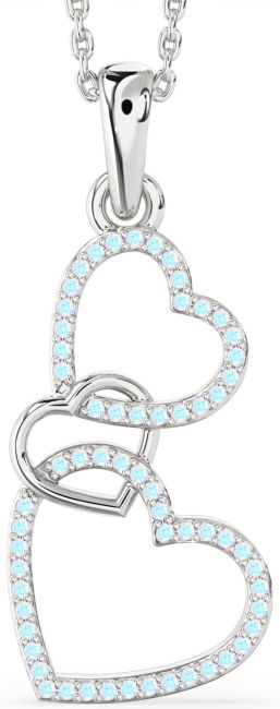 Moonstone Silver Heart Necklace