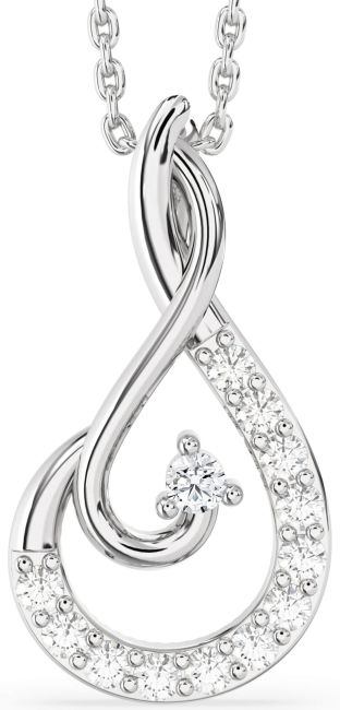 Diamond White Gold Infinity Necklace