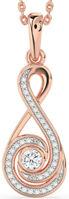 Diamond Rose Gold Infinity Necklace