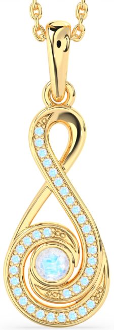 Moonstone Gold Infinity Necklace