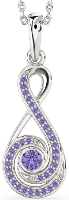Alexandrite Silver Infinity Necklace