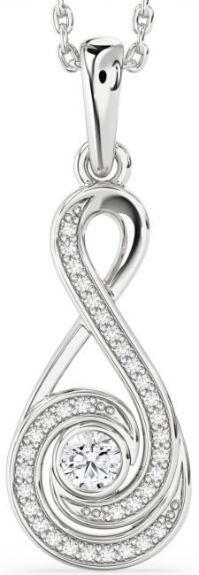 Diamond Silver Infinity Necklace